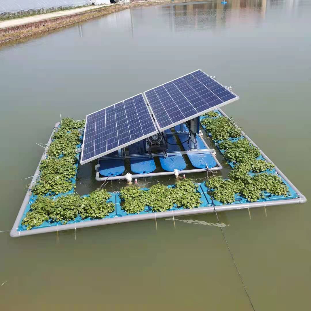 Aeração da lagoa solar com nenhuma bateria é adequado para a agricultura da lagoa e o tratamento do rio
