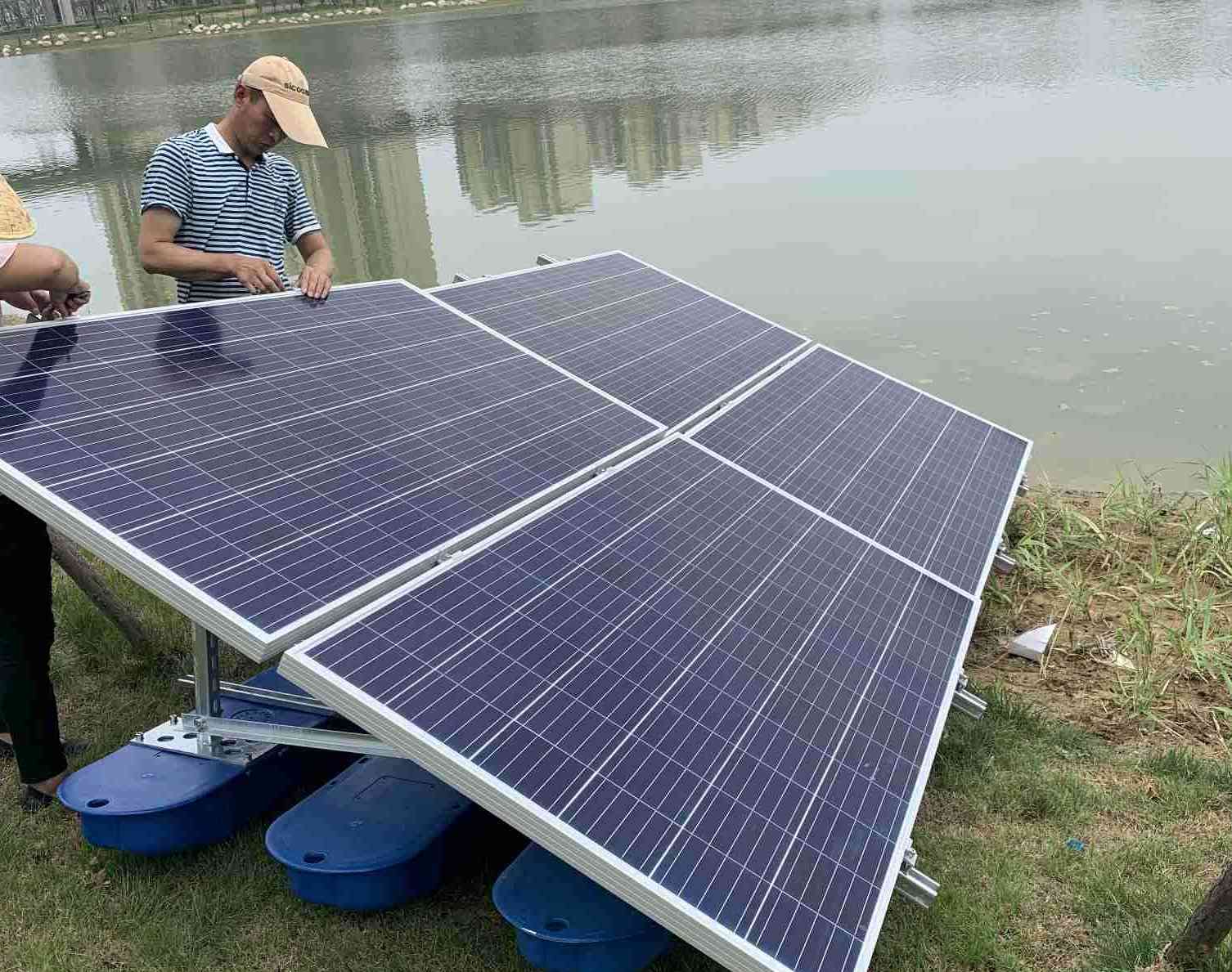  JNTECH sistema de aeração solar aplicado com sucesso ao projeto de governança ambiental em Shenling Tan, Anqing cidade
