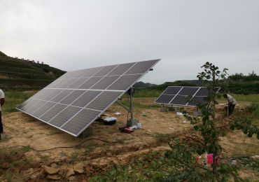 Sistema de bomba solar de 7,5kw em SuiDe, Shaanxi