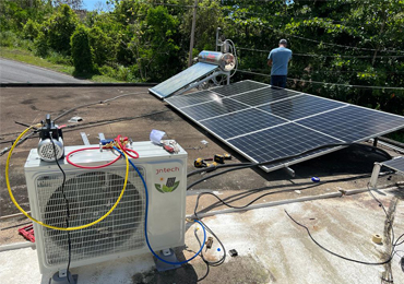 24000btu Solar & AC sistema de ar condicionado solar tipo híbrido em Porto Rico